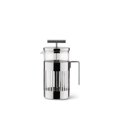 ALESSI Alessi – Pressfilterkaffeemaschine aus Edelstahl 18/10 – Backform aus Glas für 8 Tassen